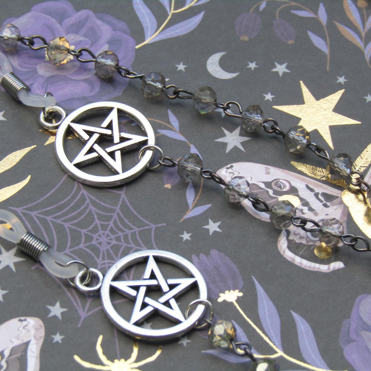 Pentagram Pentacle Witchy Goth Glasses Chain Retro Depop 3843