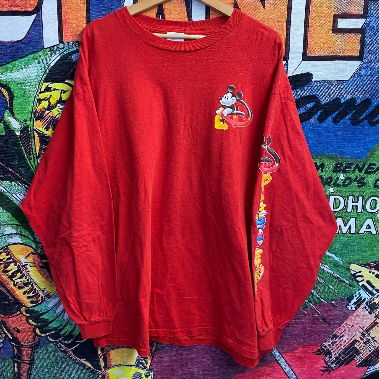 Vintage 90s Disney Mickey Mouse Longsleeve Tee Shirt... - Depop