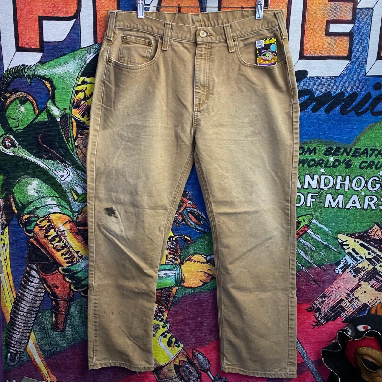 Khaki color mens Carhartt pants. - Depop