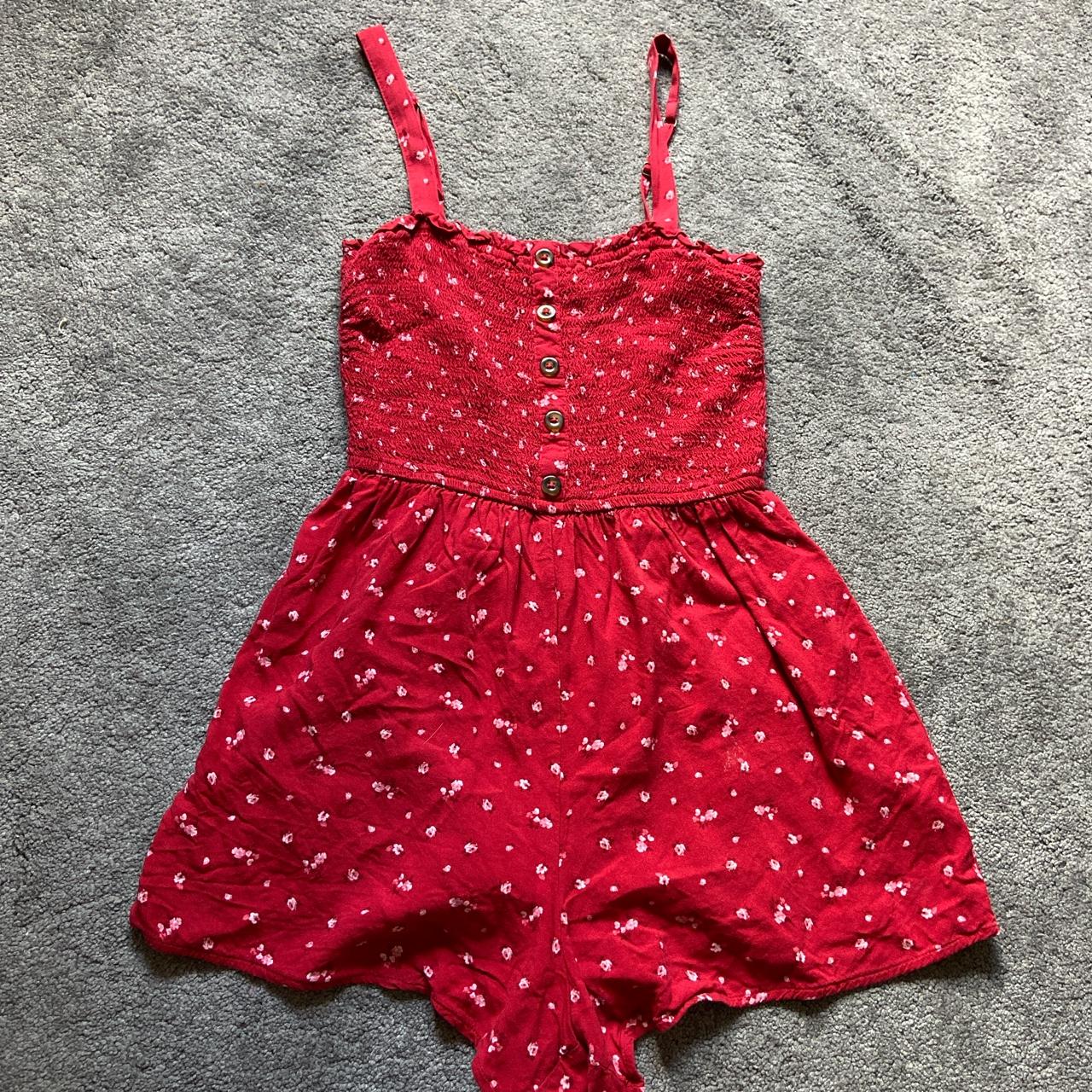 Hollister red cheap romper