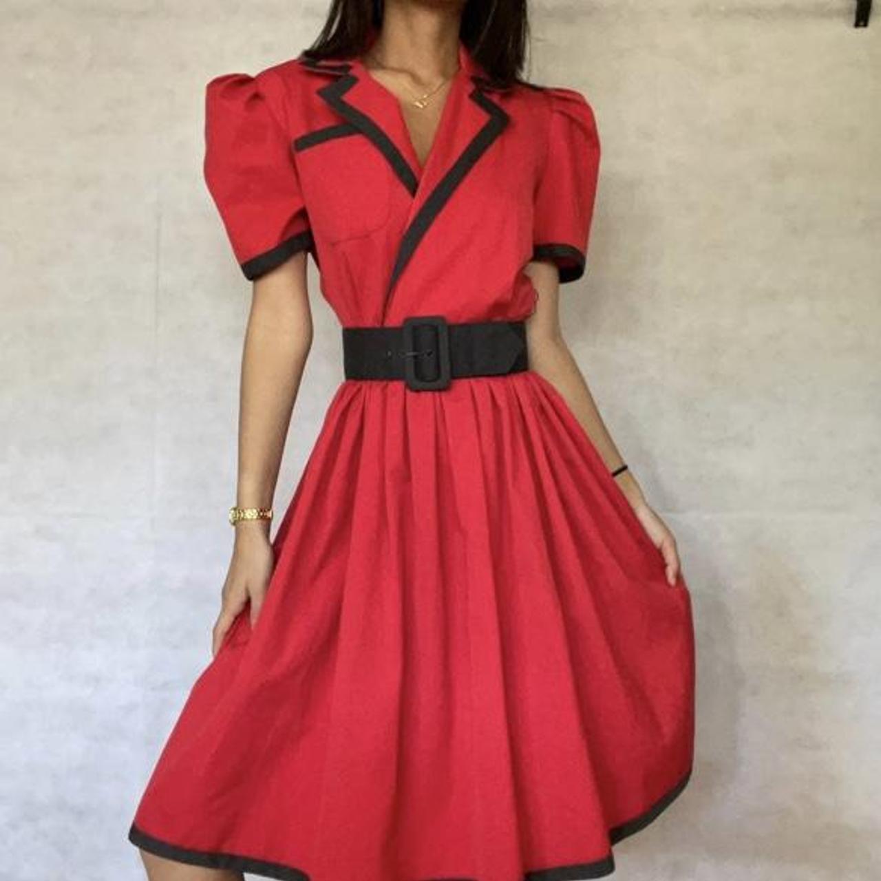 Women's Red and Black Dress | Depop