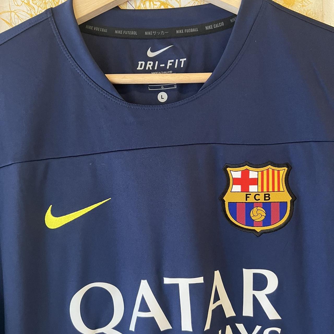 Nike FC Barcelona Training Kit Blue Jersey Size... - Depop