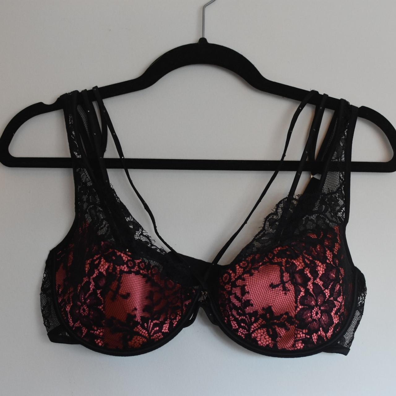 LA SENZA BLACK scarlett red sexy lace bra 34G BNWT £12.00 - PicClick UK