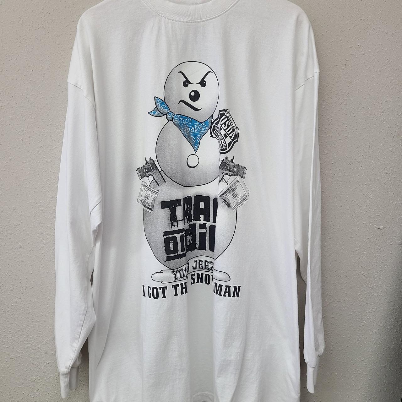 Snowman Long Sleeve T-Shirt in White - Small