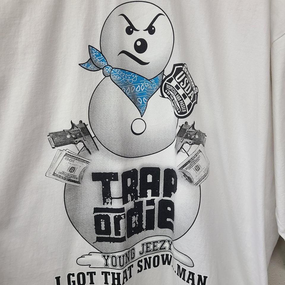 Young Jeezy Snowman Trap or Die T shirt Longsleeve... - Depop