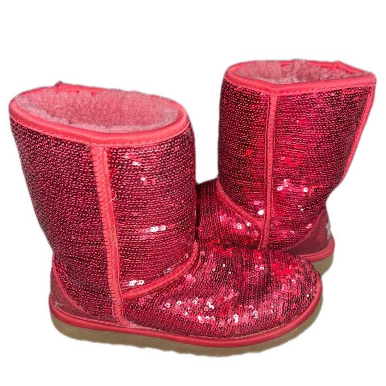 pink sequin uggs size 8