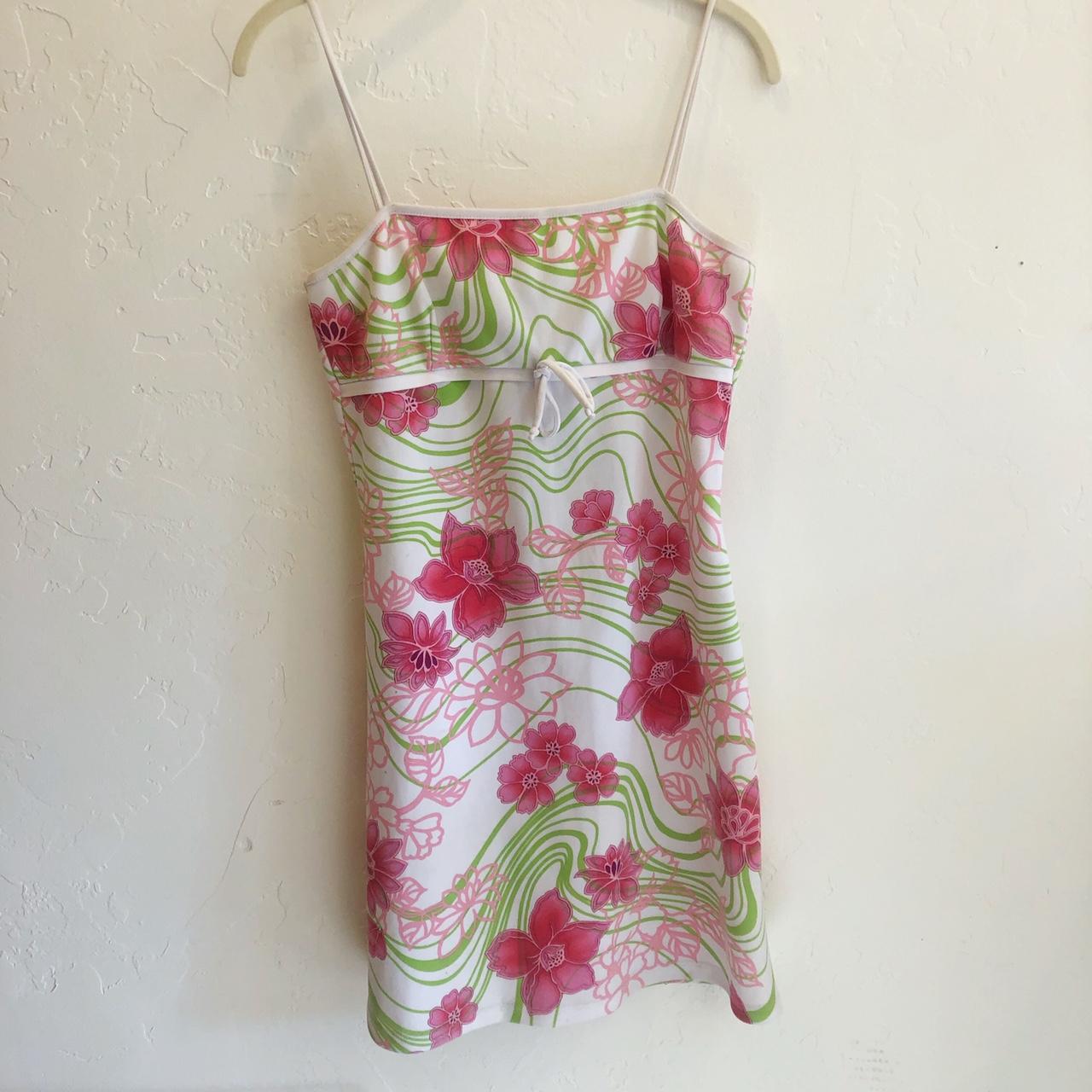 Women's Pink and White Dress | Depop