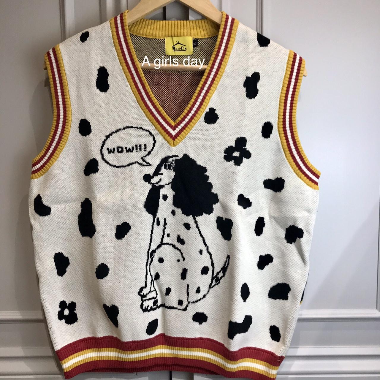 dalmatian sweater vest