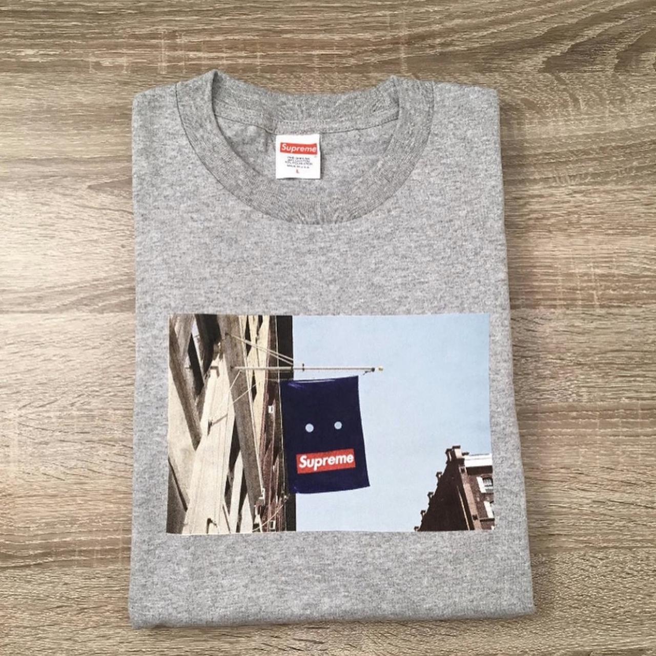 Supreme Banner Tee Grey Size: L Deadstock/ Brand - Depop