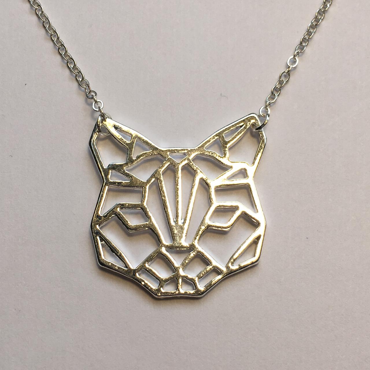 Geometric clearance cat necklace