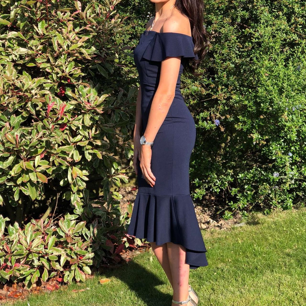 Quiz navy hot sale midi dress