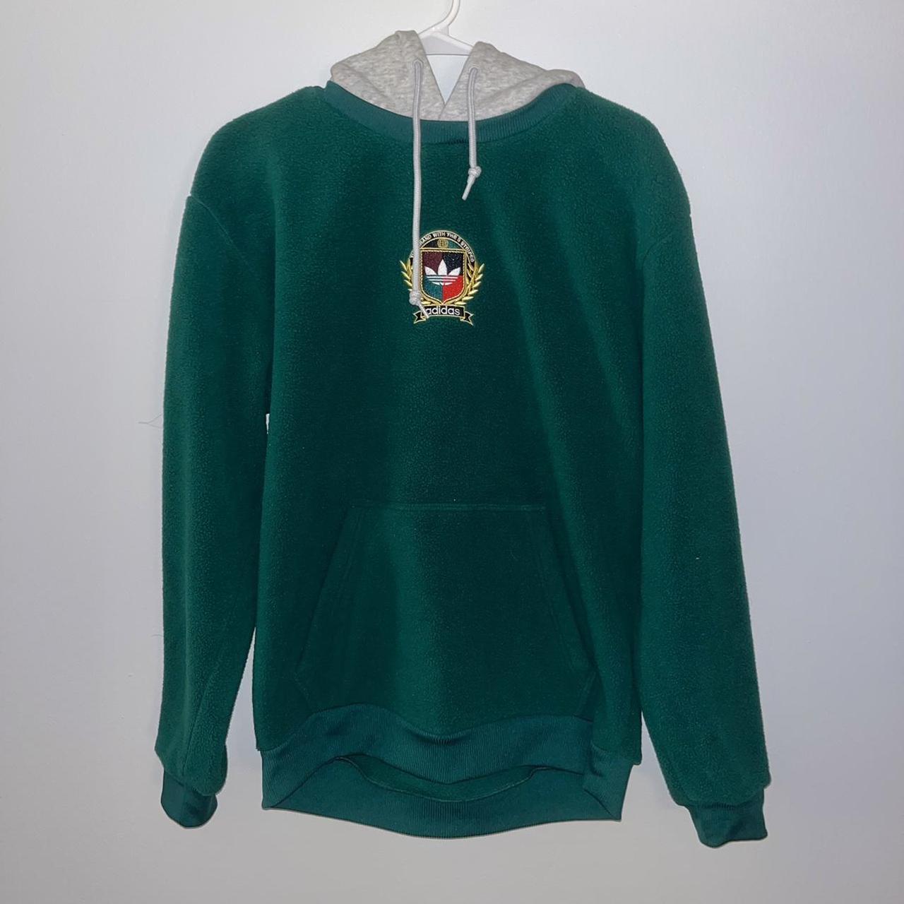 Fuzzy Green Adidas Sweatshirt Free Matching