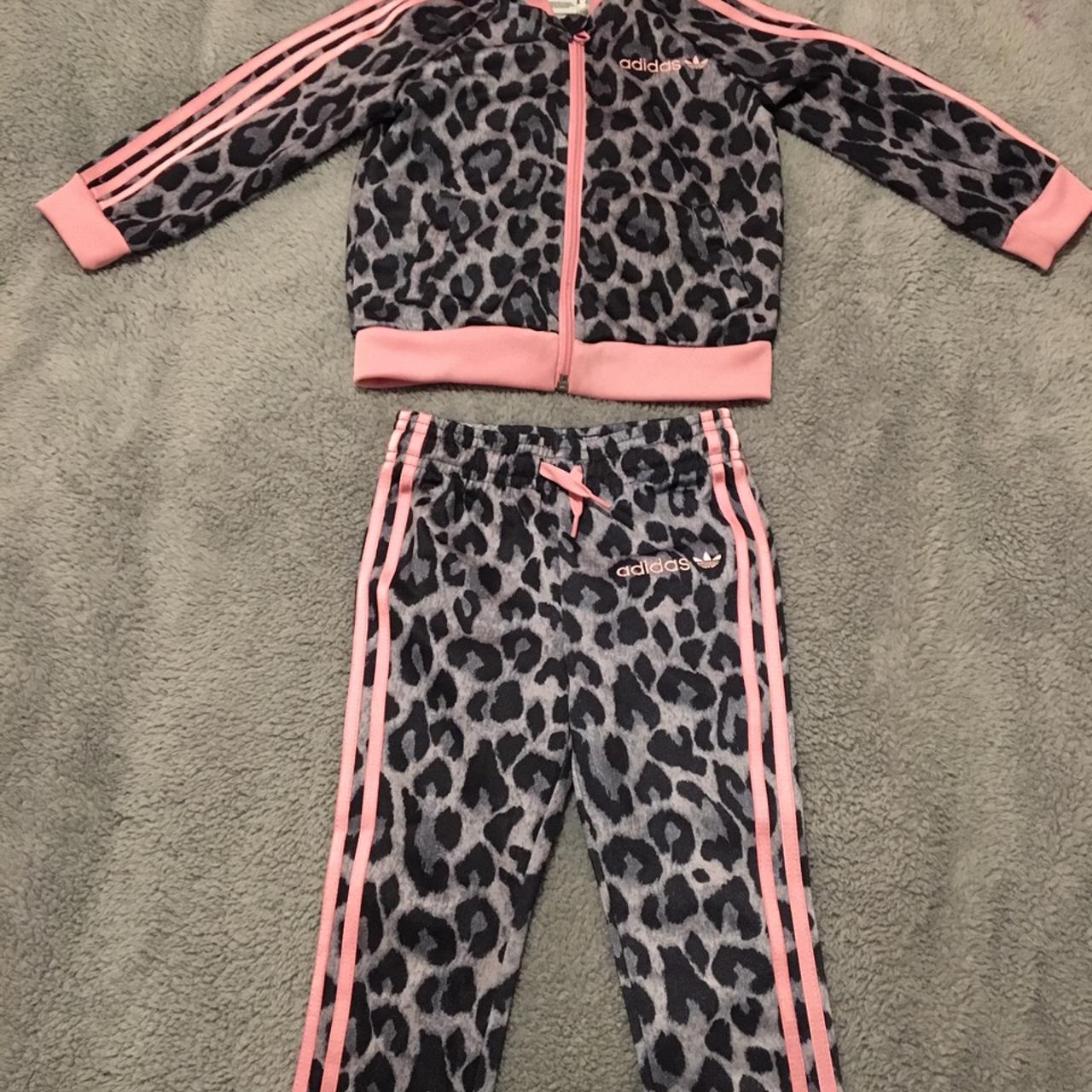 Leopard print adidas tracksuit on sale