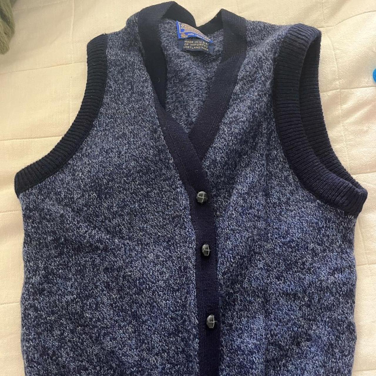 DEADSTOCK PENDLETON SWEATER VEST REAL 100% WOOL i... - Depop