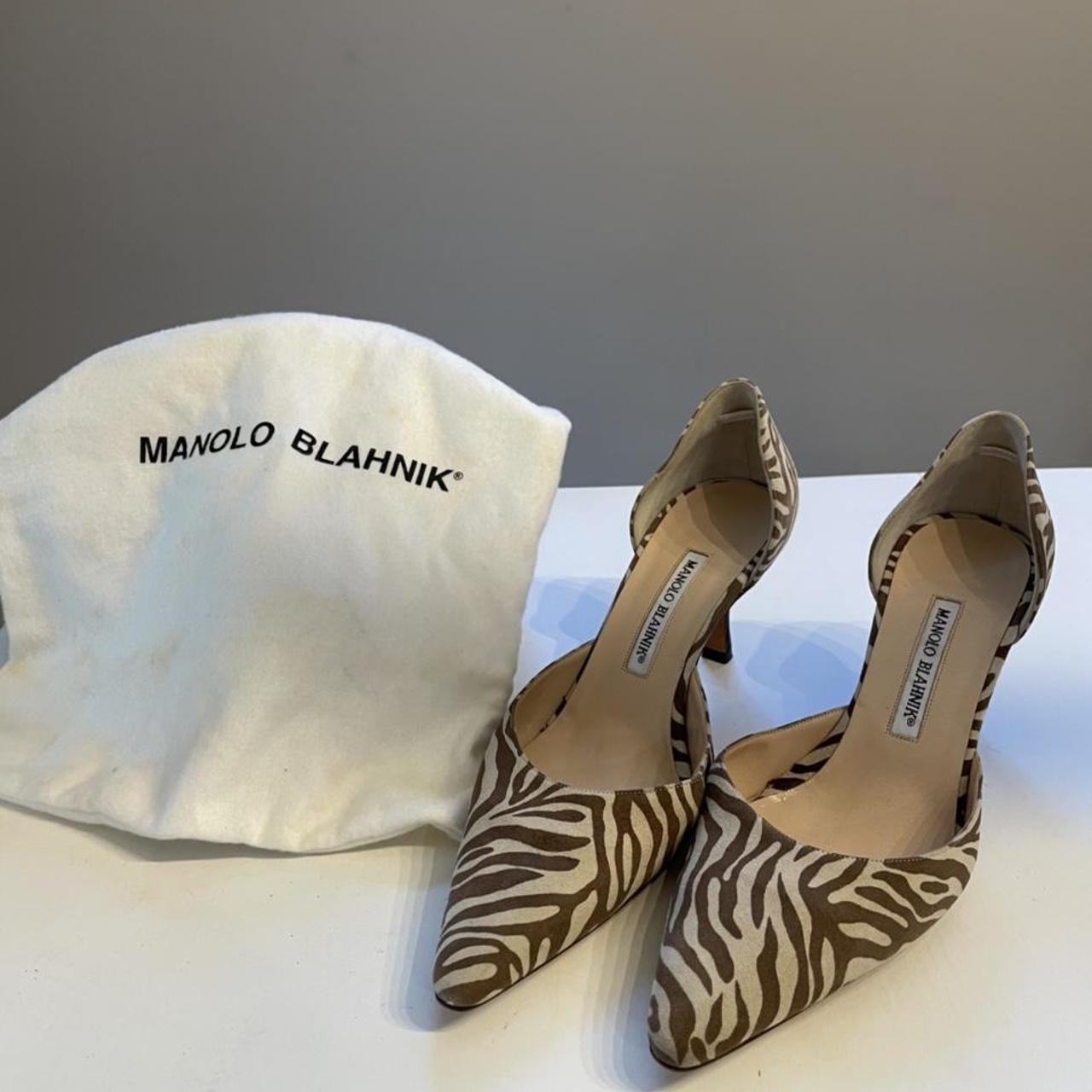 AUTHENTIC MANOLO BLAHNIK TUCCIO SUEDE ZEBRA PUMPS | Depop