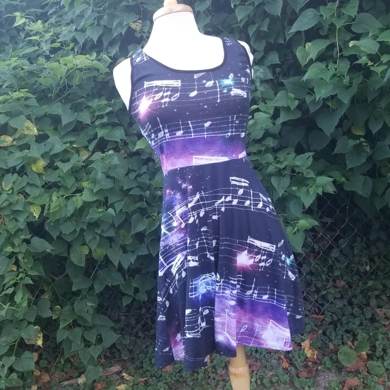 Midnight Hour Galaxy Print Dress 95 polyester