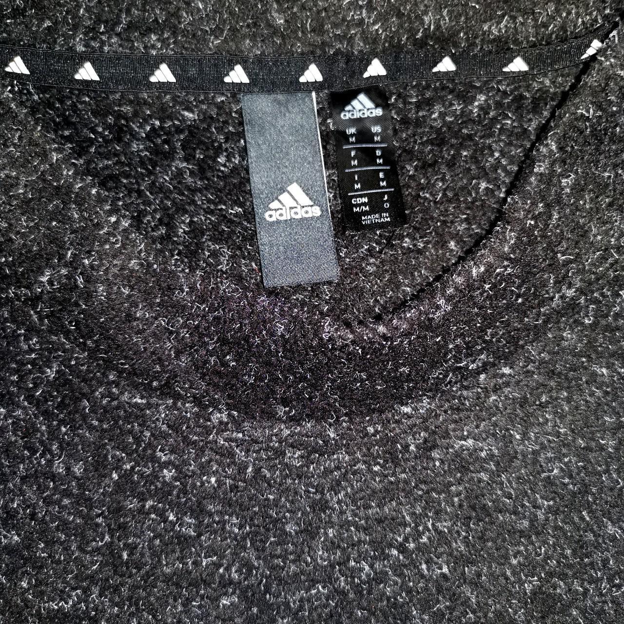 Adidas sample jumper in dark grey with big applique... - Depop