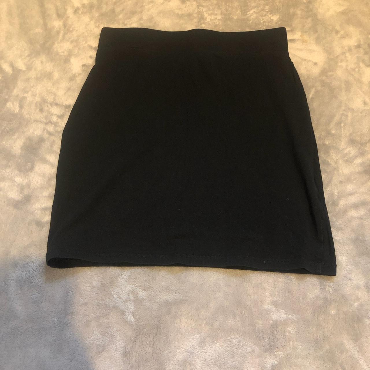 Plain black bodycon pencil skirt with waist band... - Depop