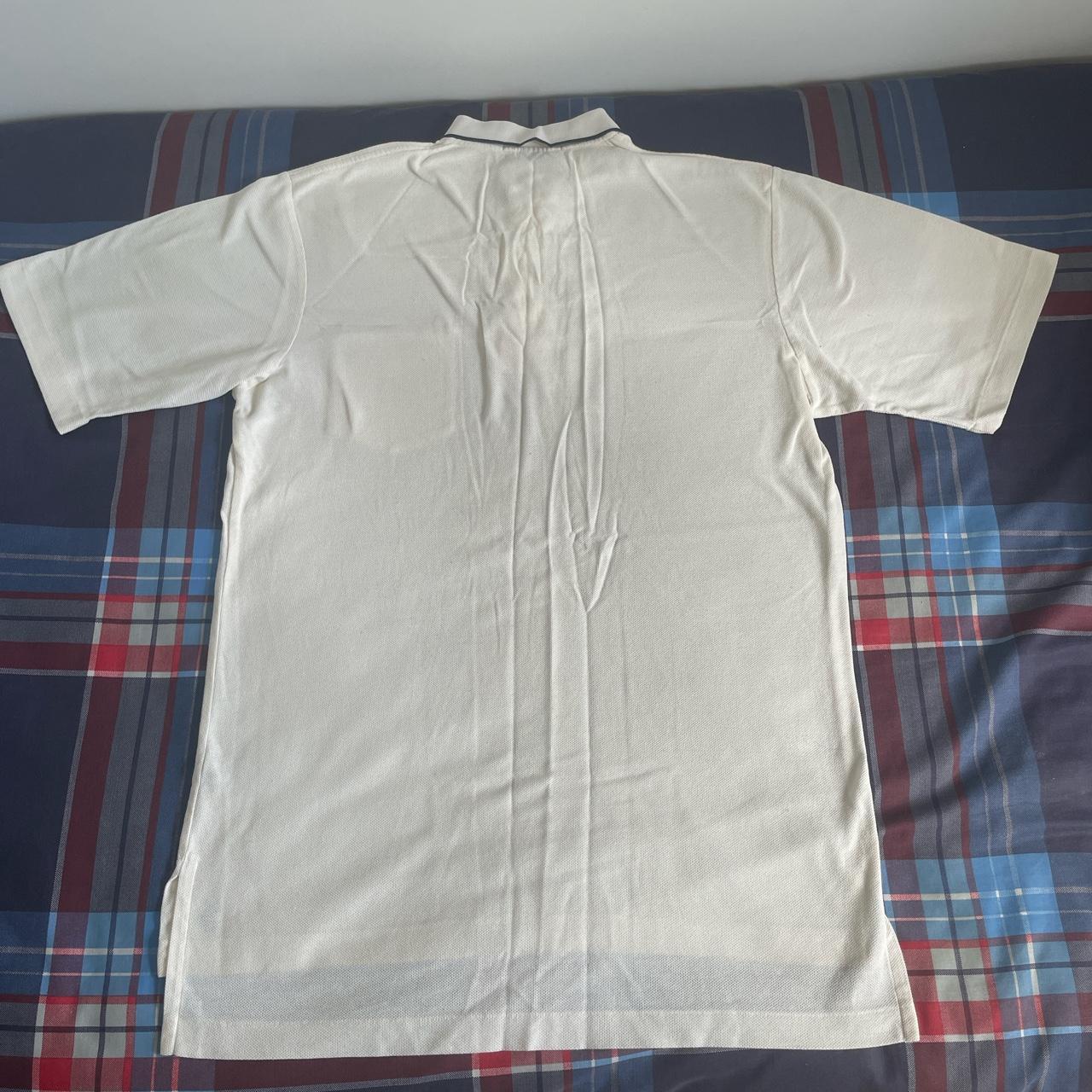 Ralph Lauren Polo Shirt Cream with pocket and navy... - Depop