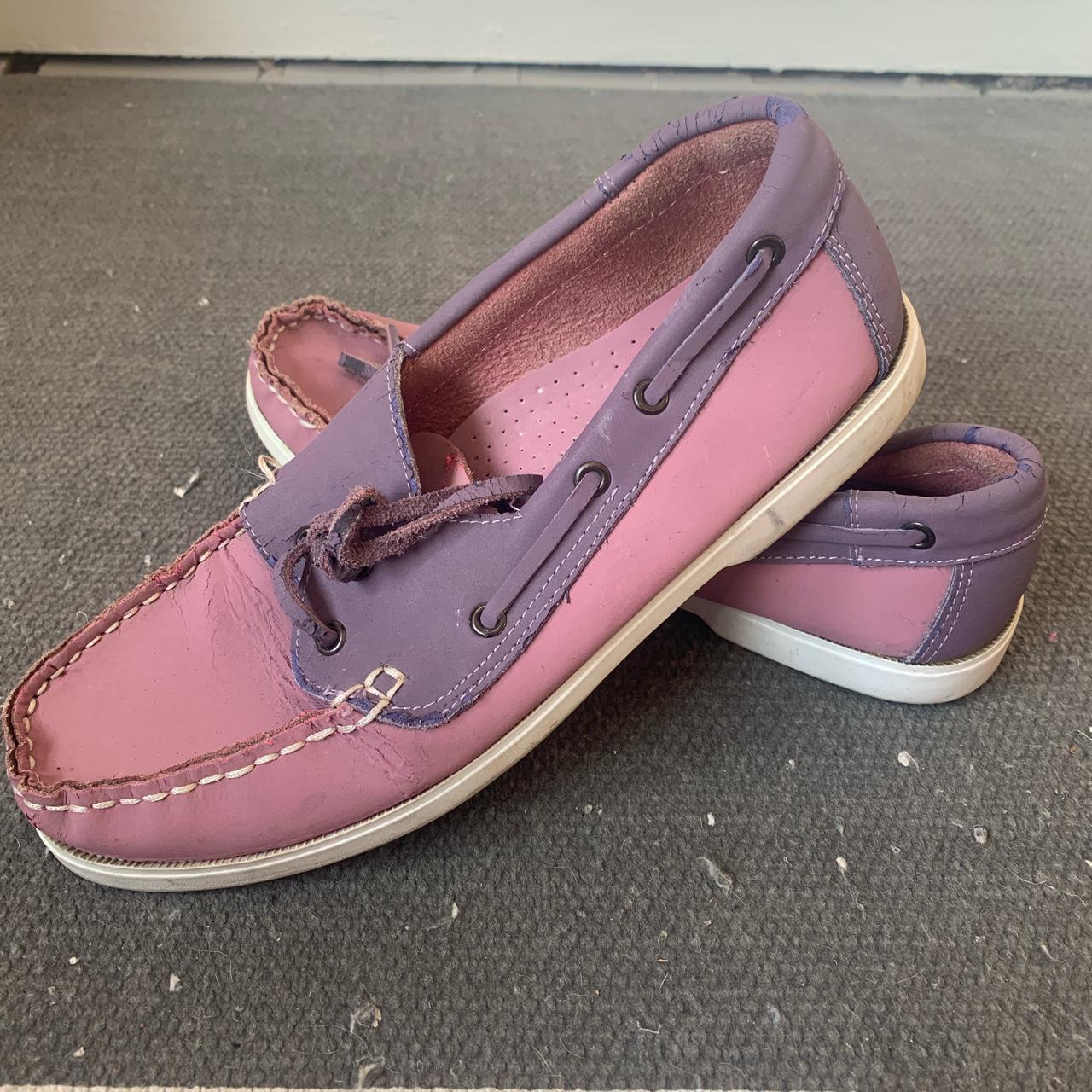 Purple/lilac boat shoes 💜 Size 6 Very comfy, a few... - Depop