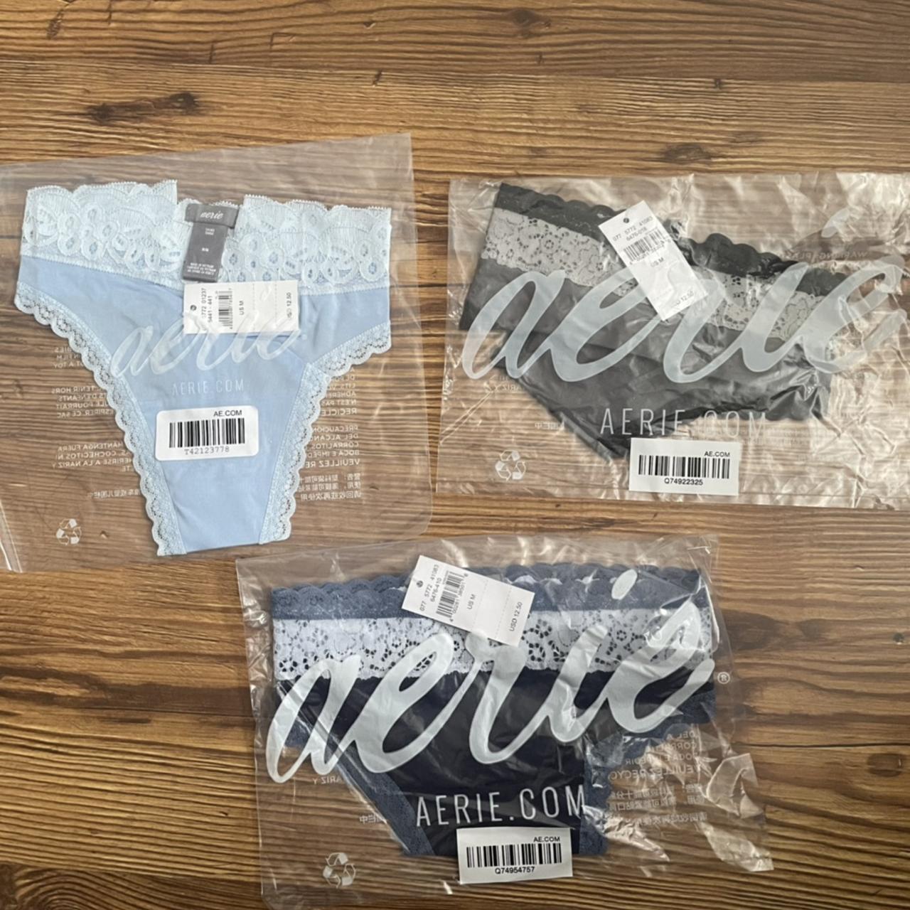 Aerie Women's Navy and Grey Panties