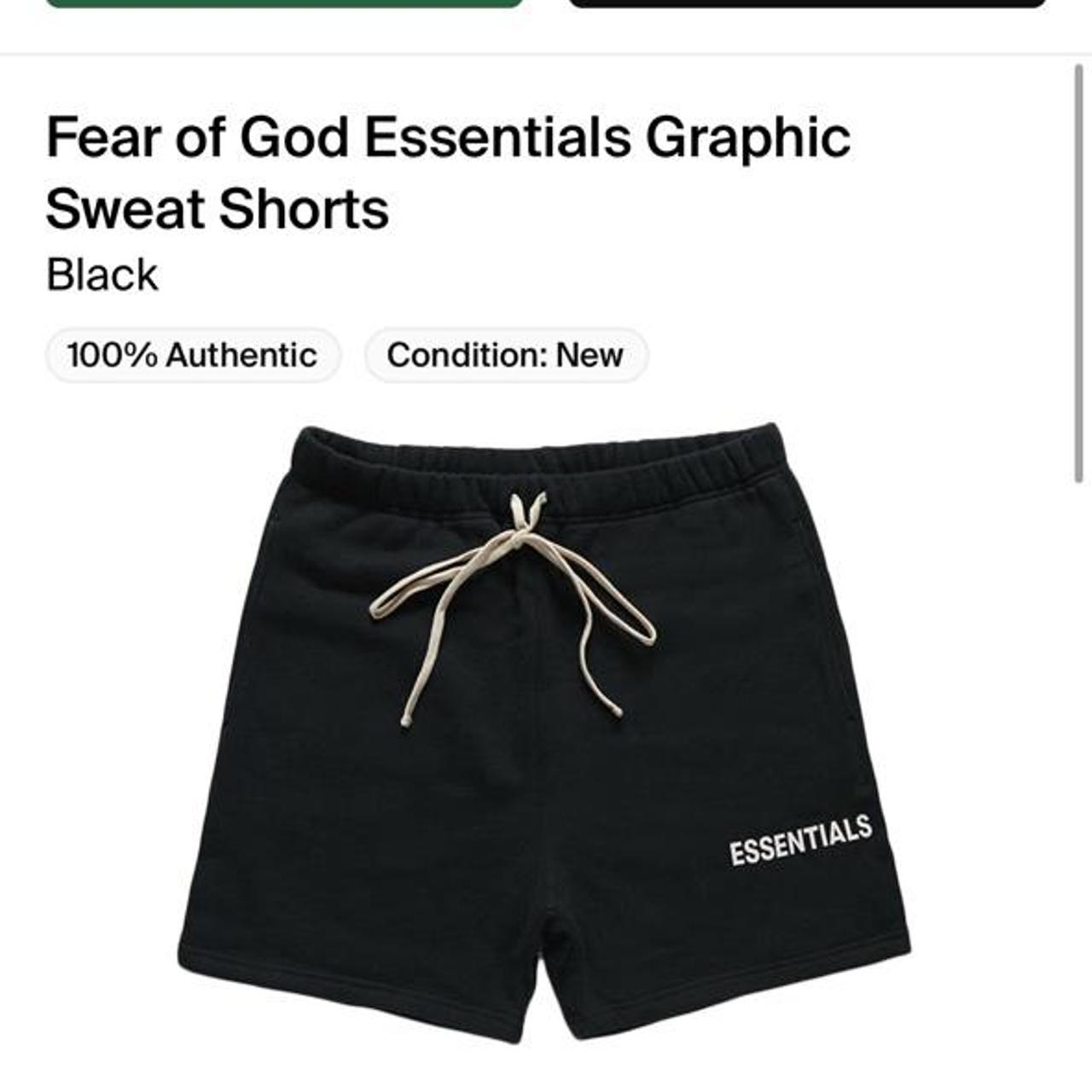 Fear of God Essentials Graphic Sweat Shorts Black Men's