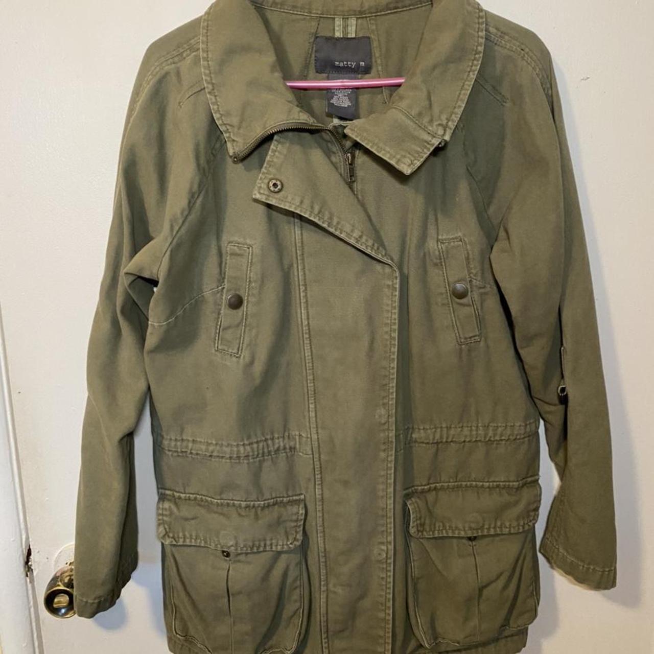 Women's Khaki and Green Jacket | Depop