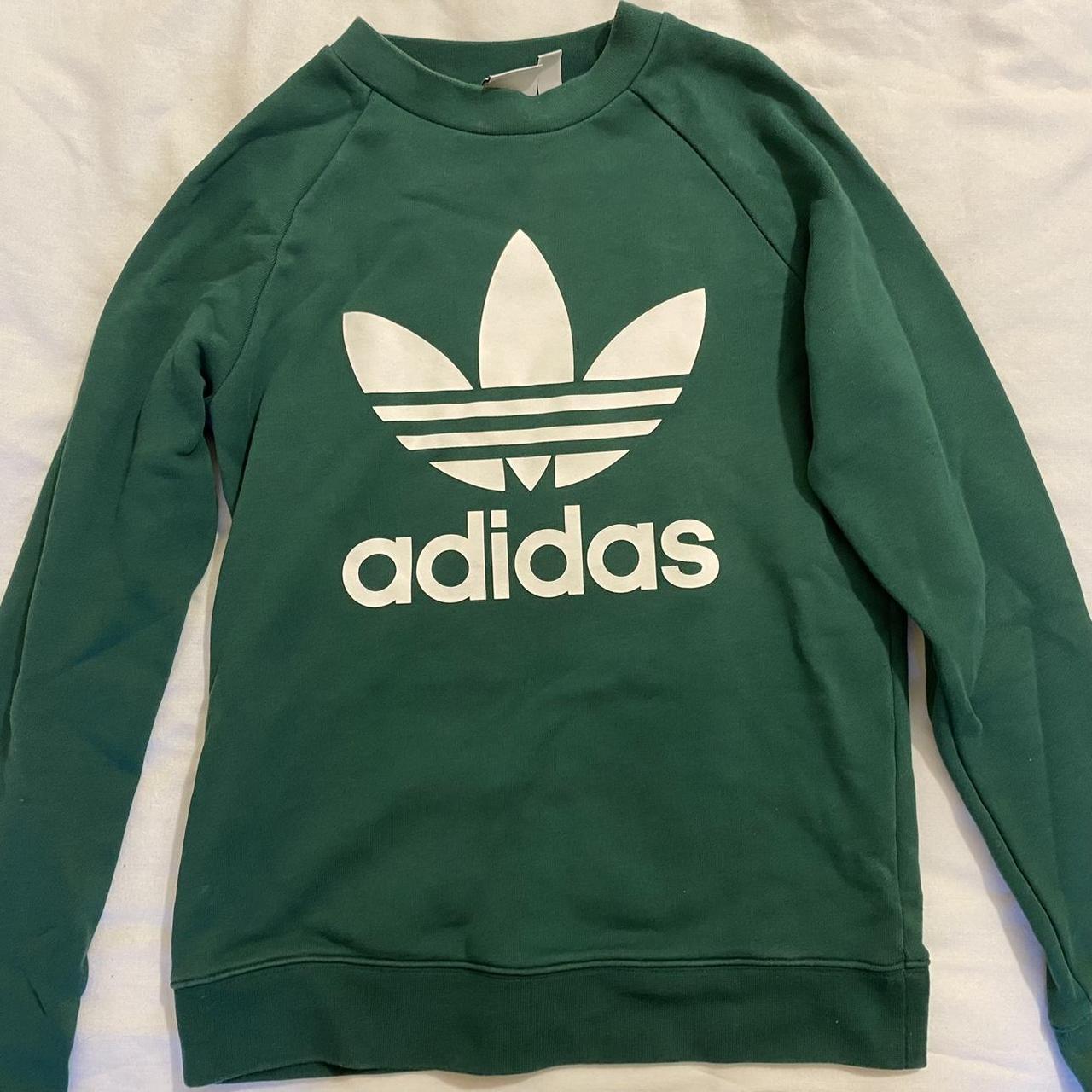 Adidas Women's Green Sweatshirt | Depop