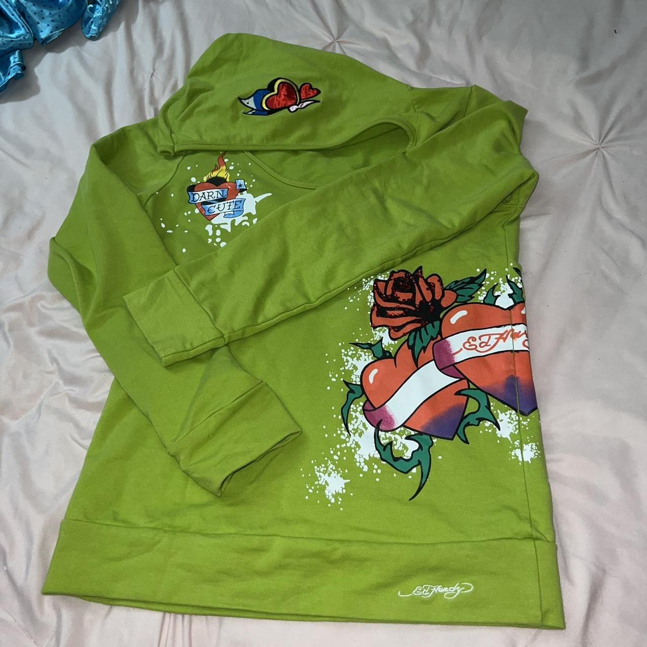 Product Image 3 - Ed Hardy Hoodie 
Lime green
