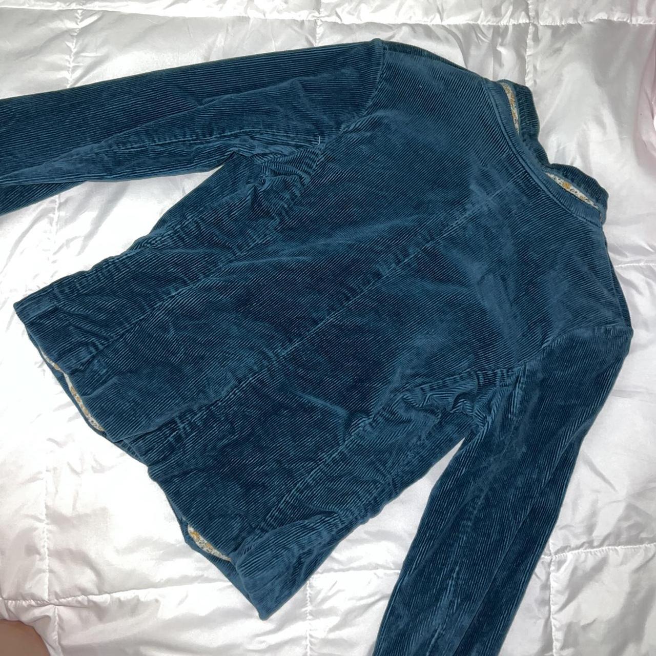 Y2k jacket 90s blue jacket Vintage corduroy... - Depop
