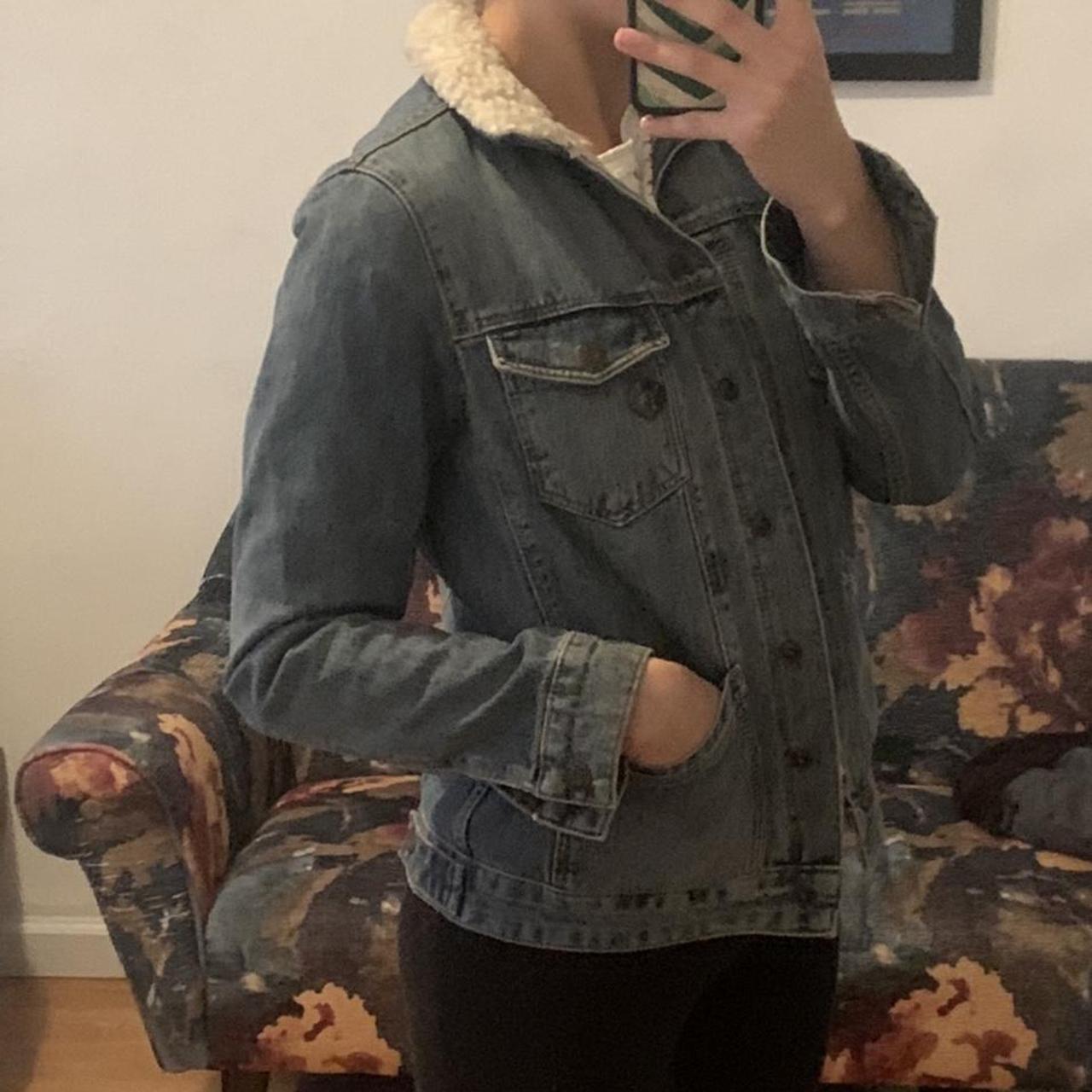 topshop denim sherpa jacket