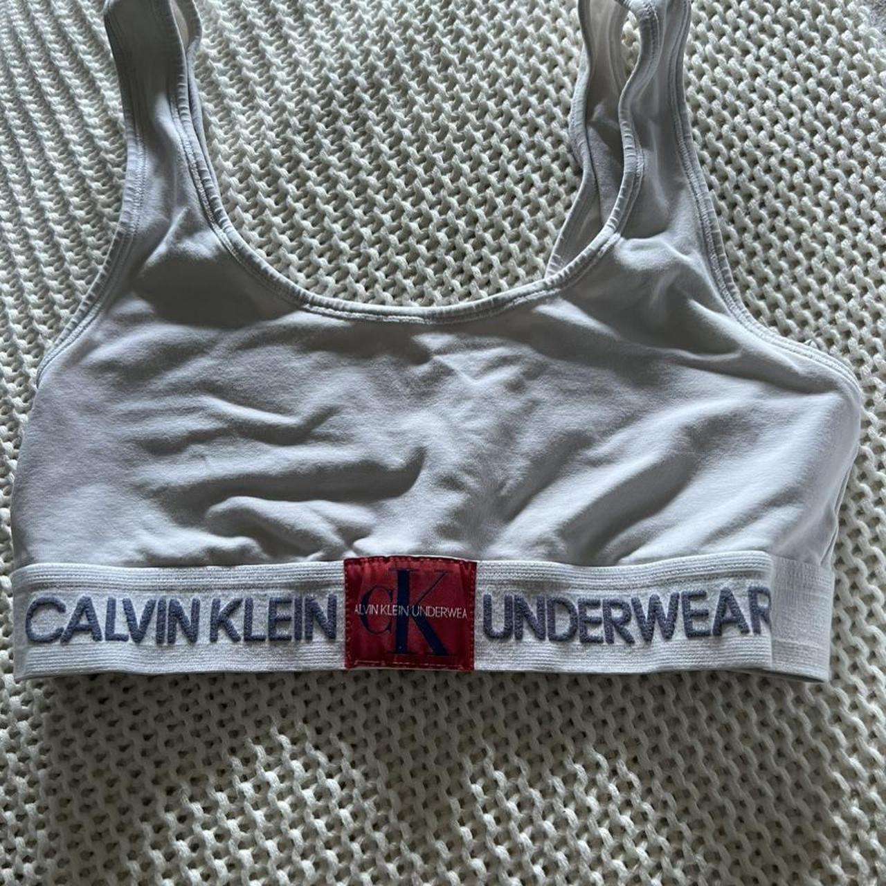 Genuine White Calvin Klein Bralette Worn A Few Depop 4373