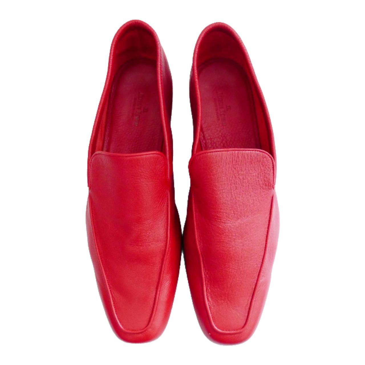 Men's Red Loafers Depop
