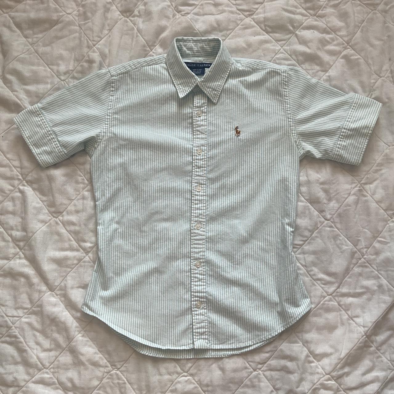 Polo Ralph Lauren Women's Blue and White Polo-shirts | Depop