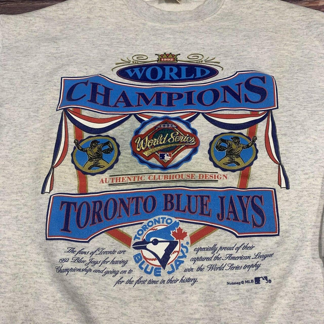 1992 Toronto Blue Jays Vintage Nutmeg Sweatshirt... Depop