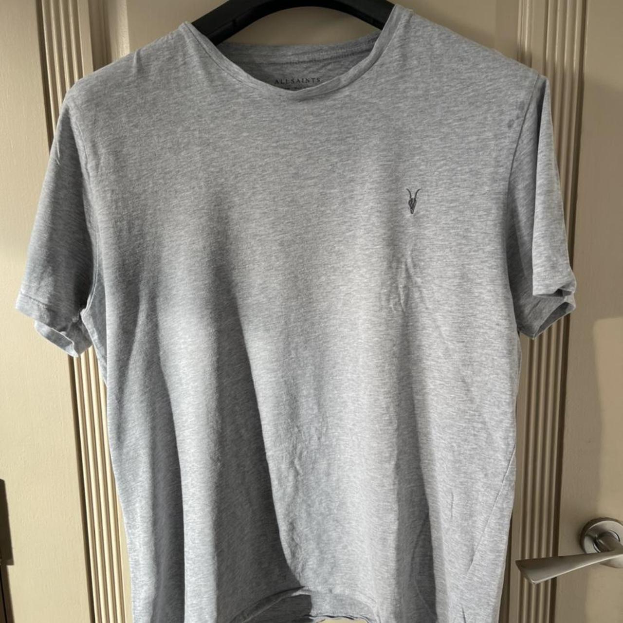 Mens all saints large size grey t shirt. Rarely... - Depop