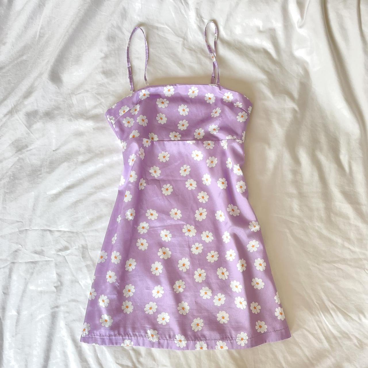 Women's Purple and White Dress (2)