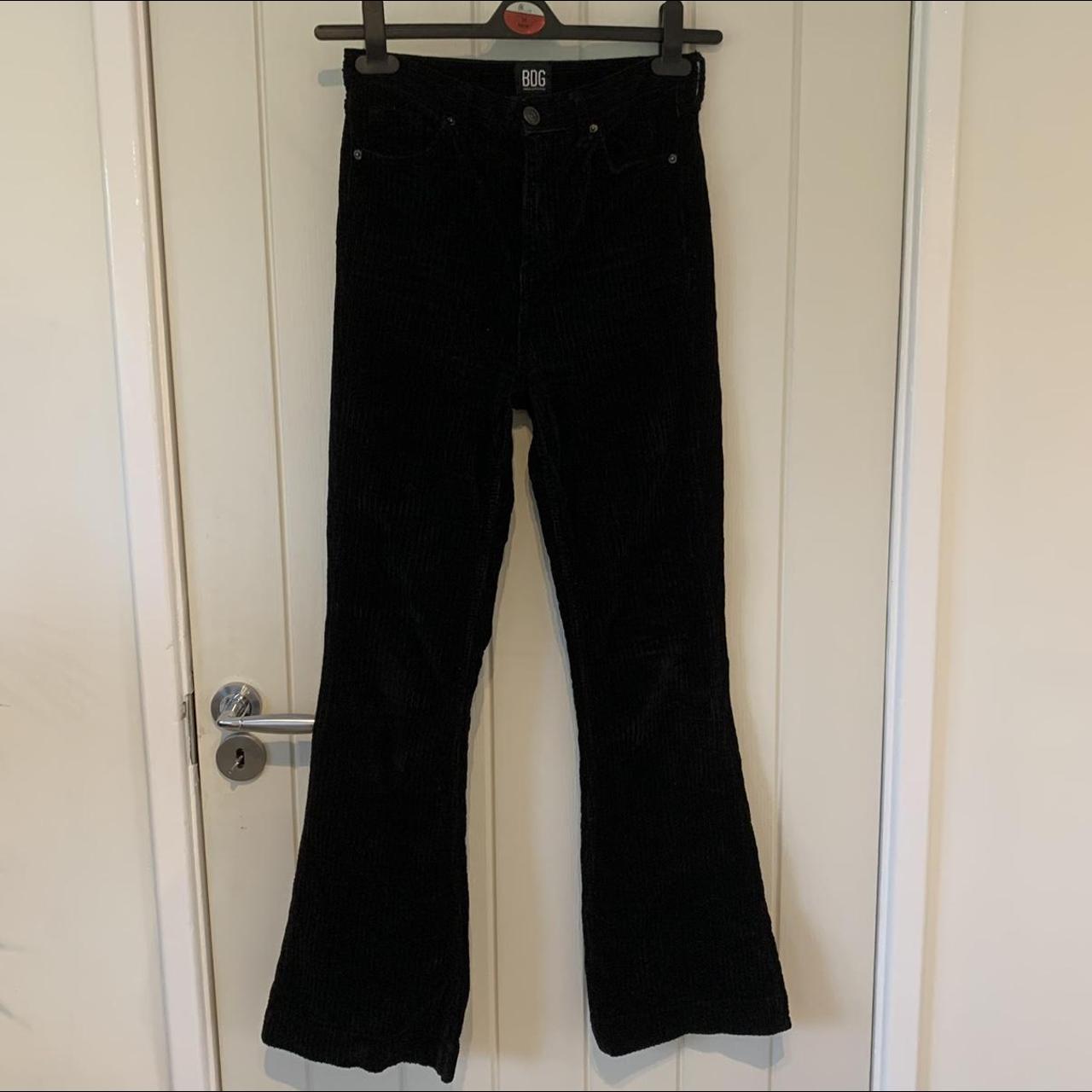 black corduroy flares