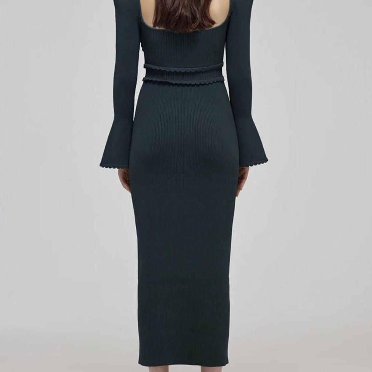 self portrait khaki dress