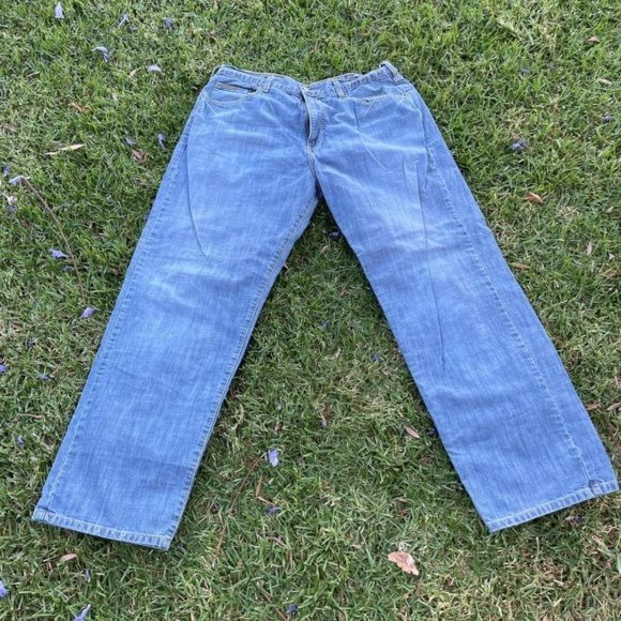 Vintage Calvin Klein Straight Leg Denim Jeans Wide... - Depop