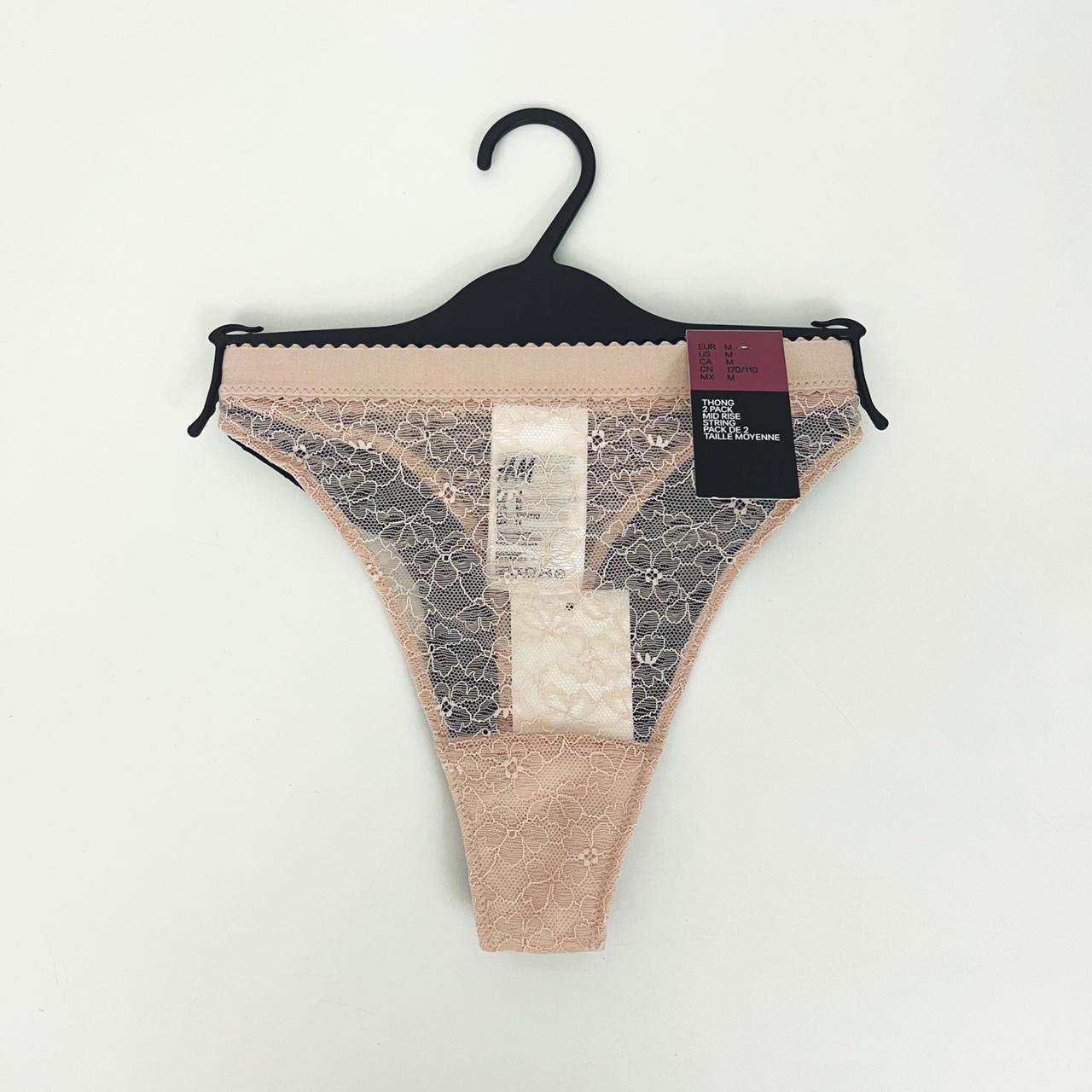 NWT Mid-Rise String Lace Thong 2-Pack, Mid-rise