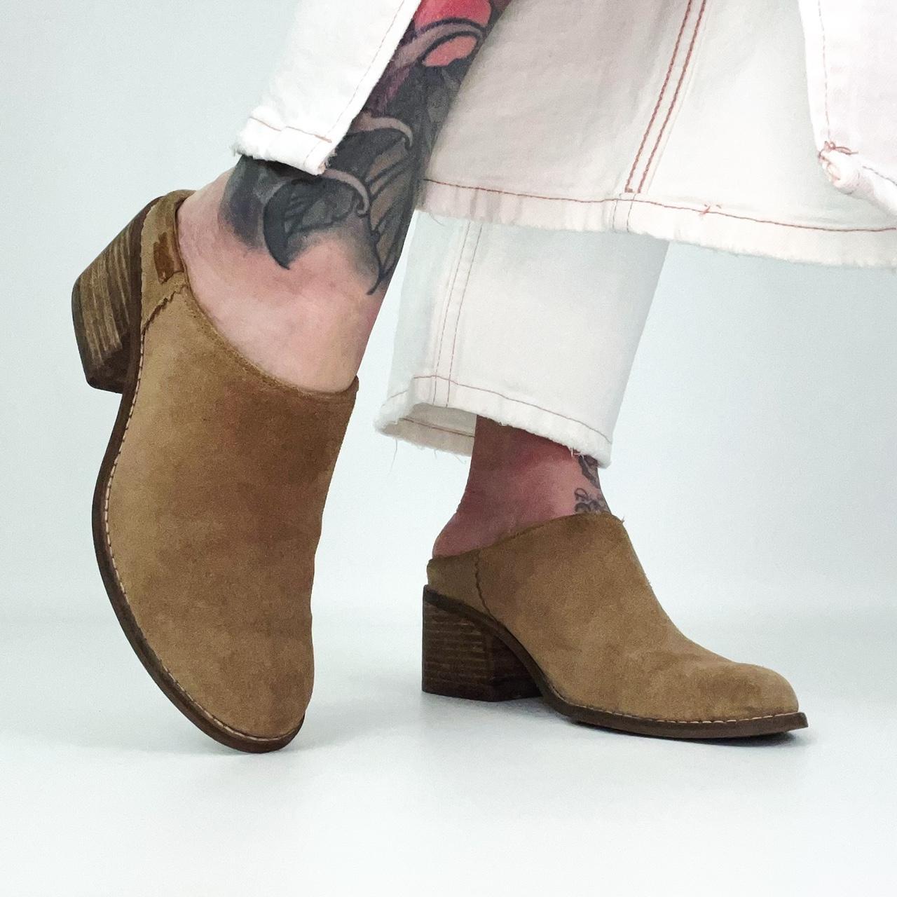 Toms leila suede mules sale