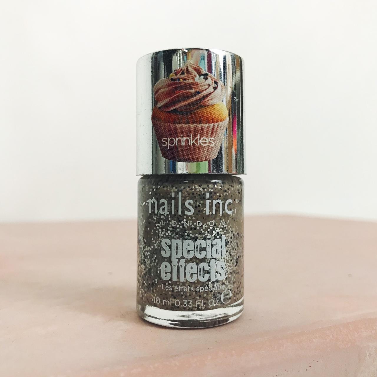 Nails Inc. Brown and Silver Nails Depop