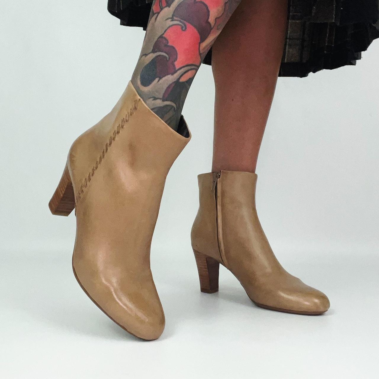 genuine leather ankle boots