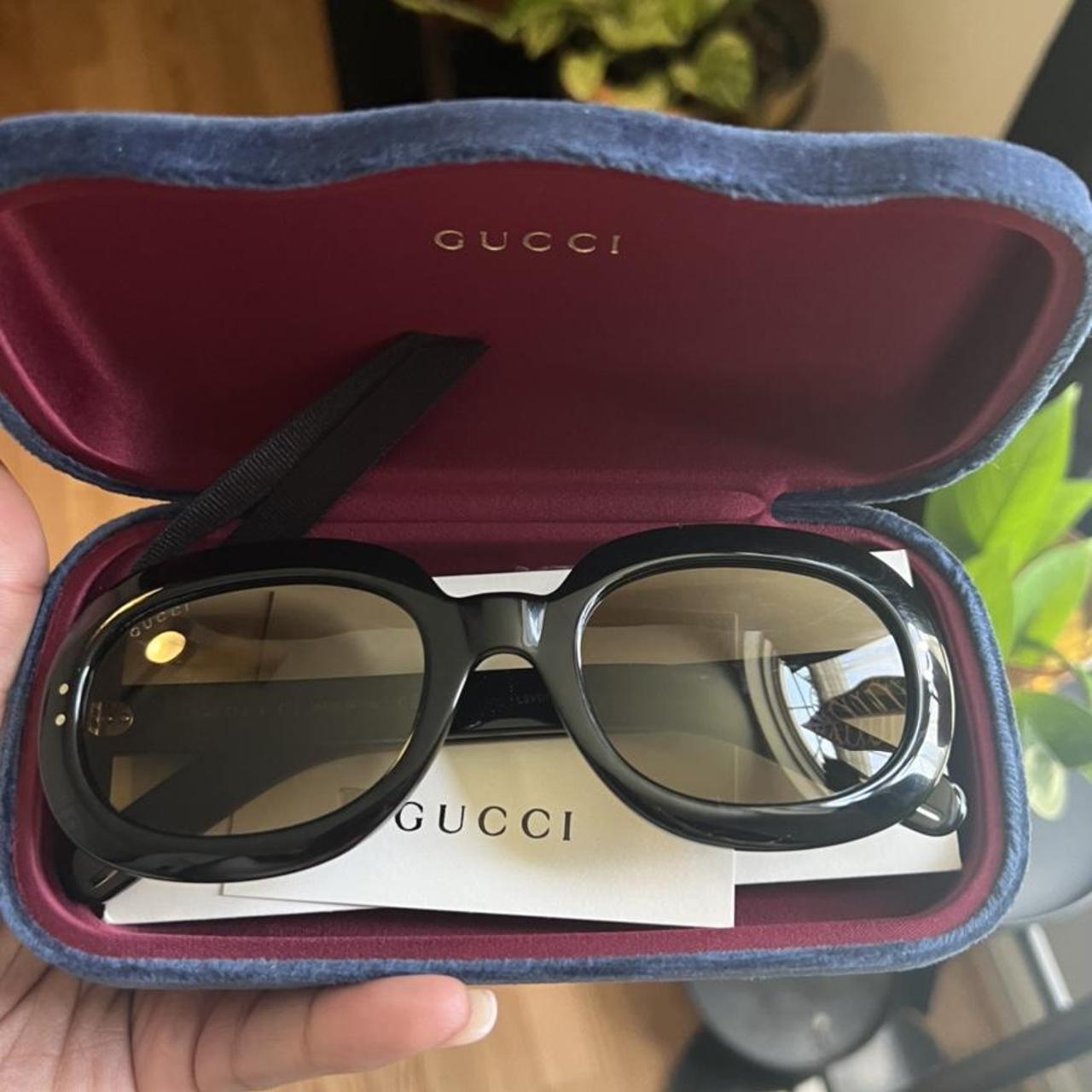 gucci 56mm oval sunglasses