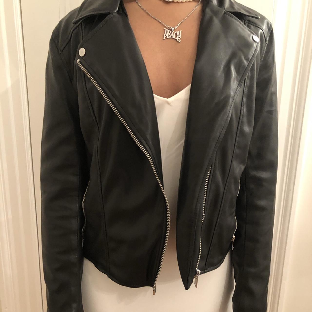 H&M Women's Black and Silver Jacket | Depop