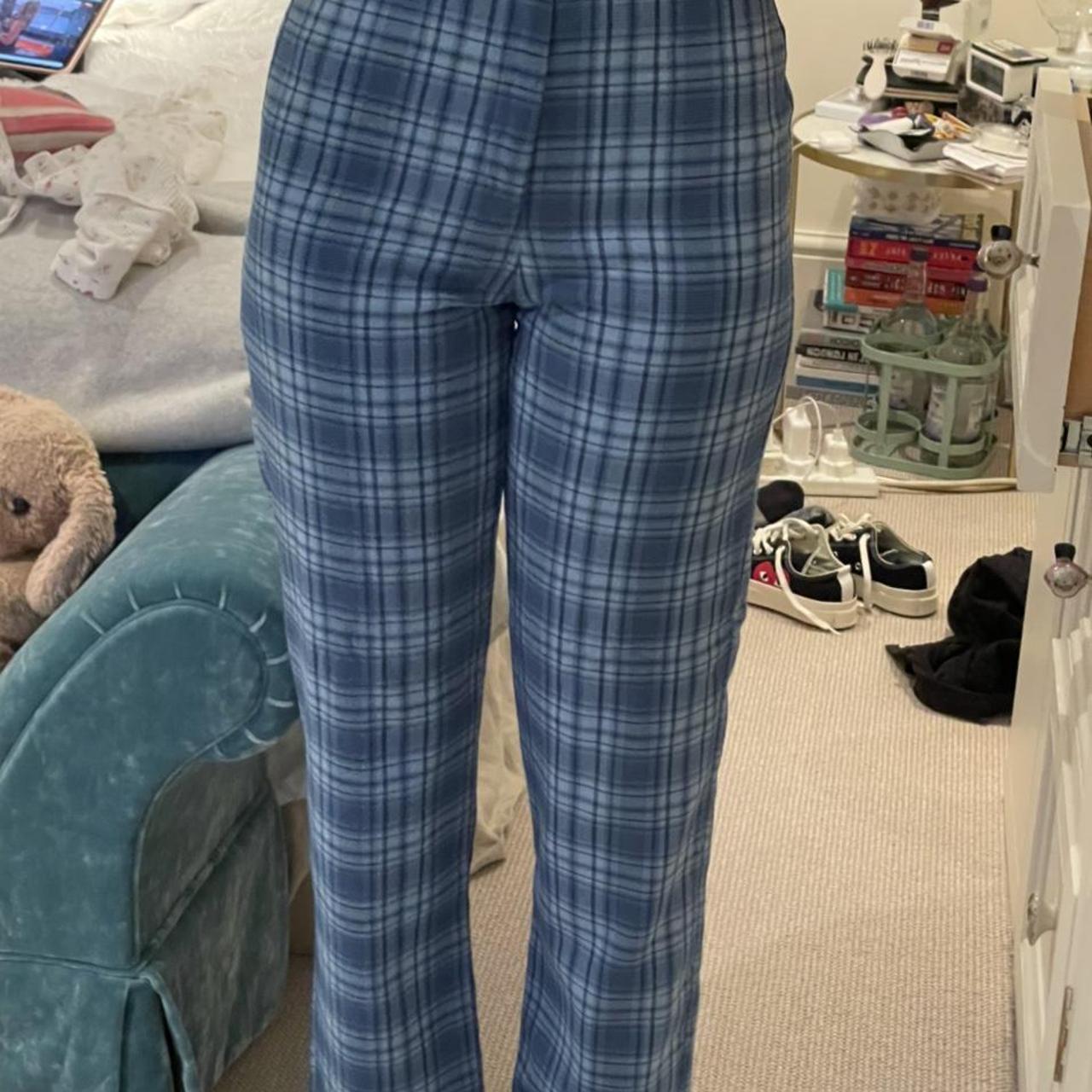 Brandy melville store blue plaid pants