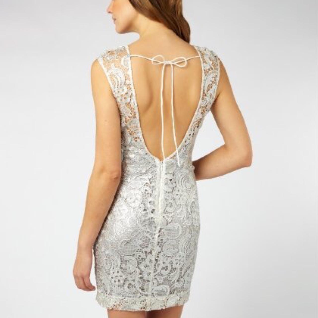 Lipsy silver 2025 lace dress