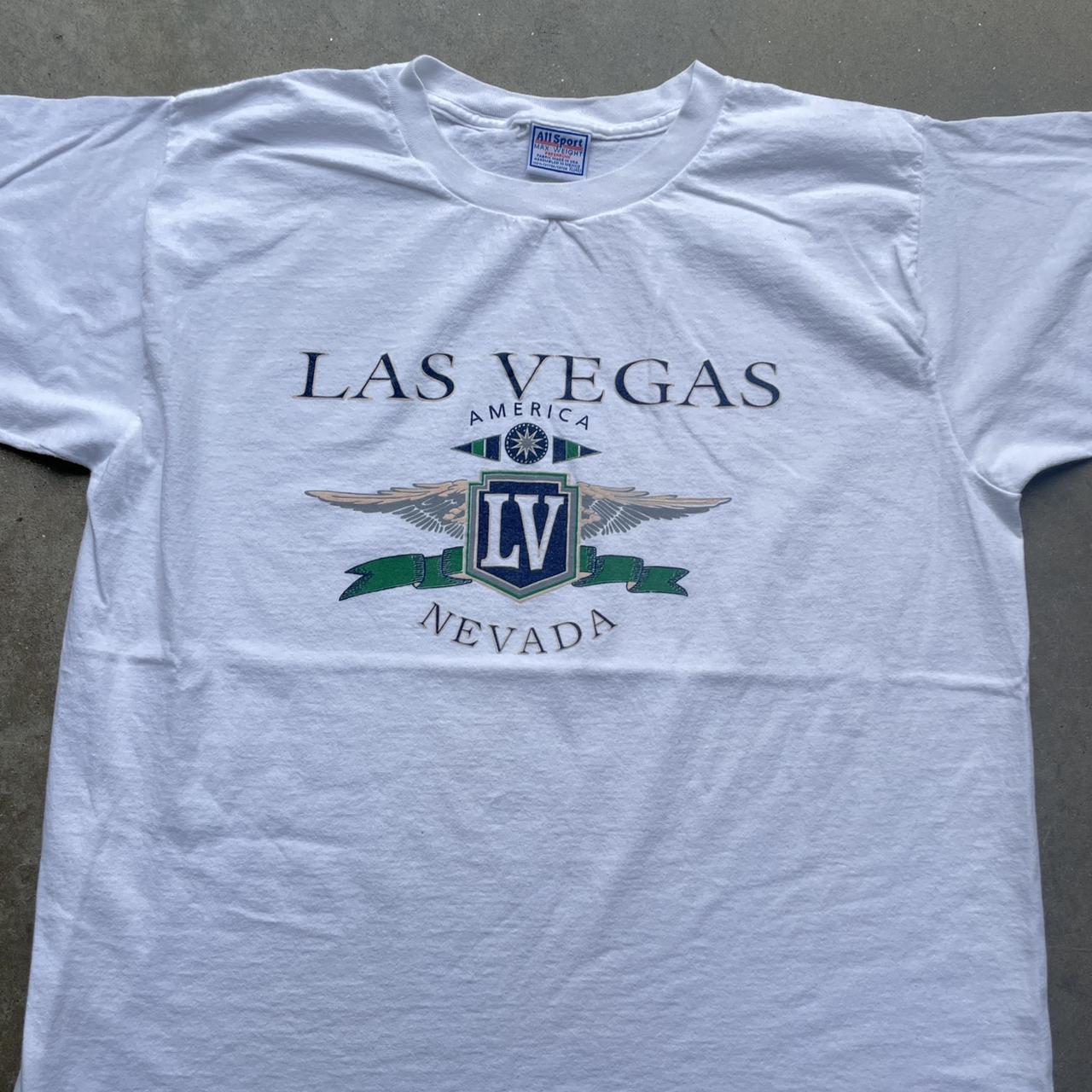 90s Vintage Las Vegas Nevada LV T Shirt Green S - Depop