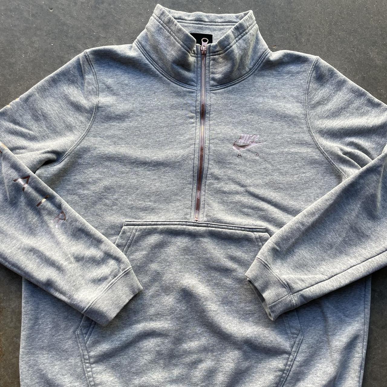 mens nike grey half zip
